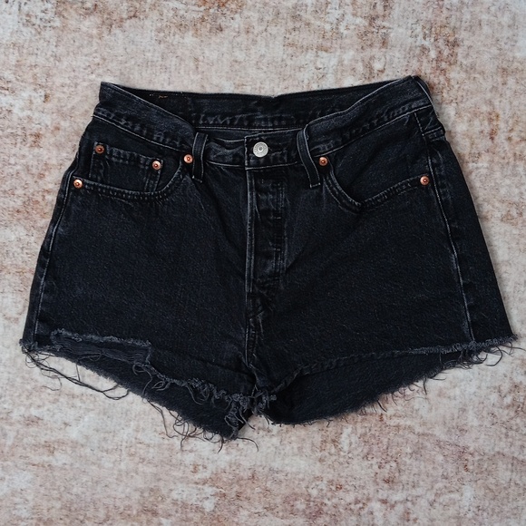 Levi's Pants - Levi's 501 Black Denim Shorts Womens Size 29
